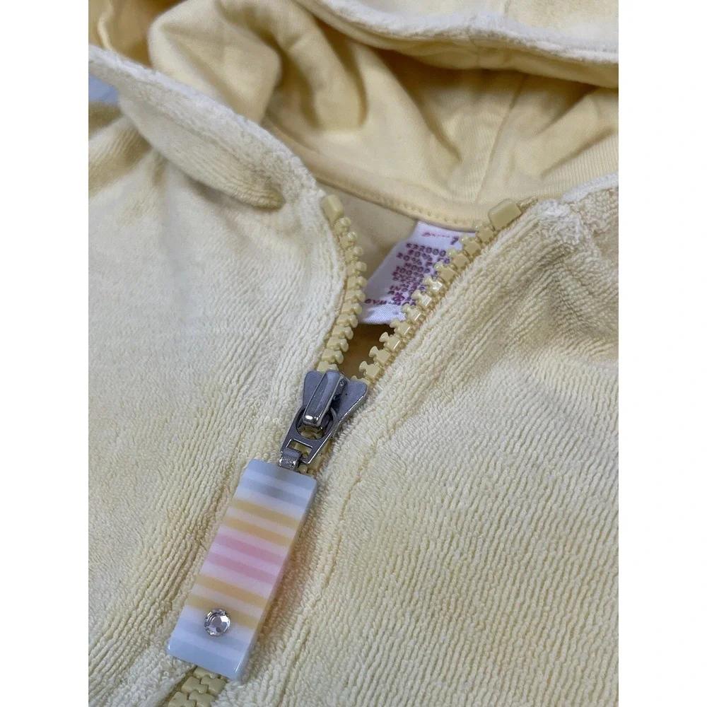 Gymboree RAINBOW‎ SHERBET  1/4 Zip Yellow Terry Cloth Hooded Top Girls Size 7